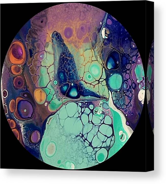 Galaxy Canvas Print featuring the painting Galaxy Butterfly by Alexis King-Glandon