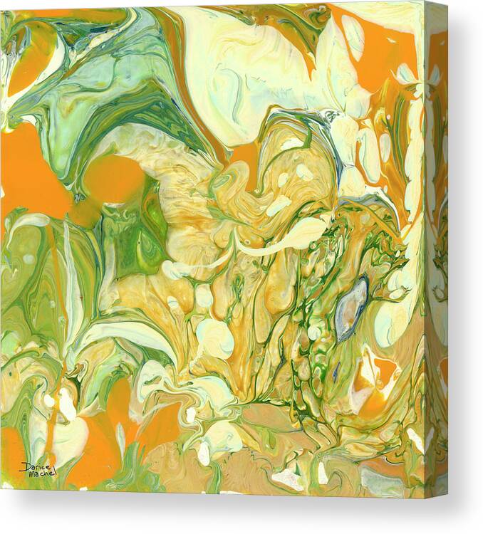 Abstract Canvas Print featuring the painting Garden Flowers by Darice Machel McGuire