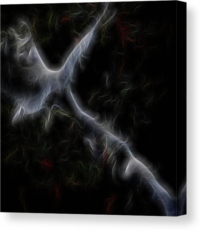 Abstract Canvas Print featuring the digital art Gathering of Angels by William Horden