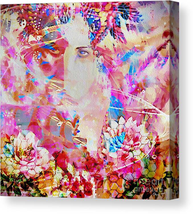 Abstract Canvas Print featuring the photograph Gemini Woman by Eleni Synodinou