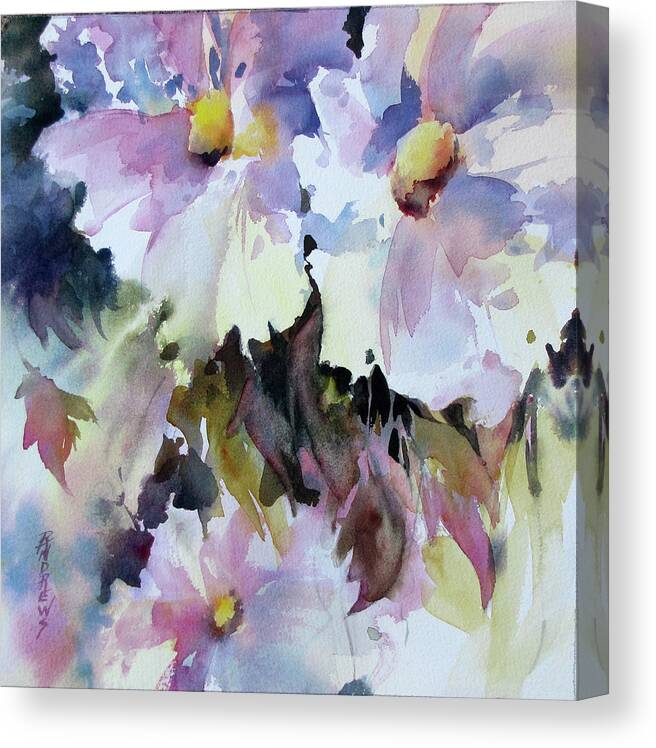 Floral Canvas Print featuring the painting Gentle Persuasion by Rae Andrews