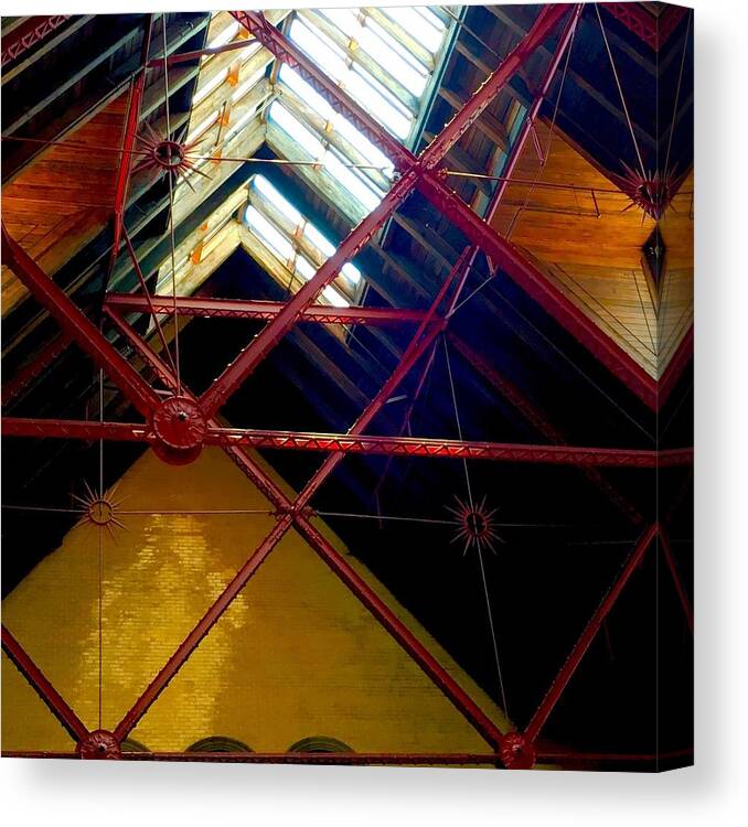 Metal Canvas Print featuring the photograph Geometric and Suns by Dottie Visker
