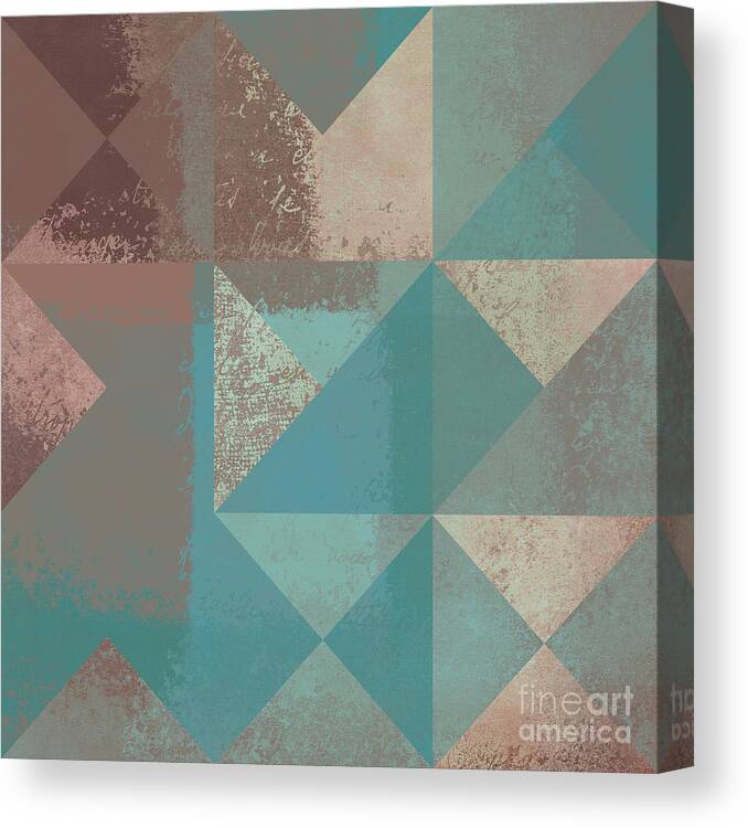 Abstract Canvas Print featuring the digital art Geomix 03 - s123bc04t2a by Variance Collections