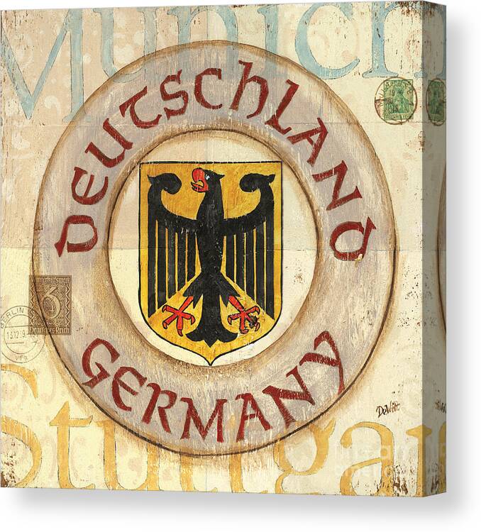 Germany Canvas Print featuring the painting German Coat of Arms by Debbie DeWitt