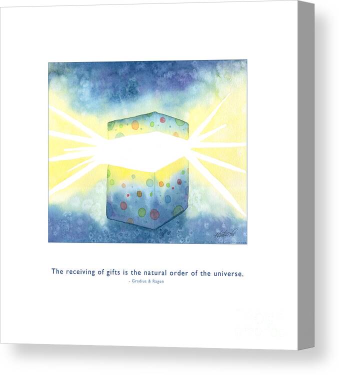 Metaphysics Canvas Print featuring the painting Gifts of the Universe by Kristen Fox