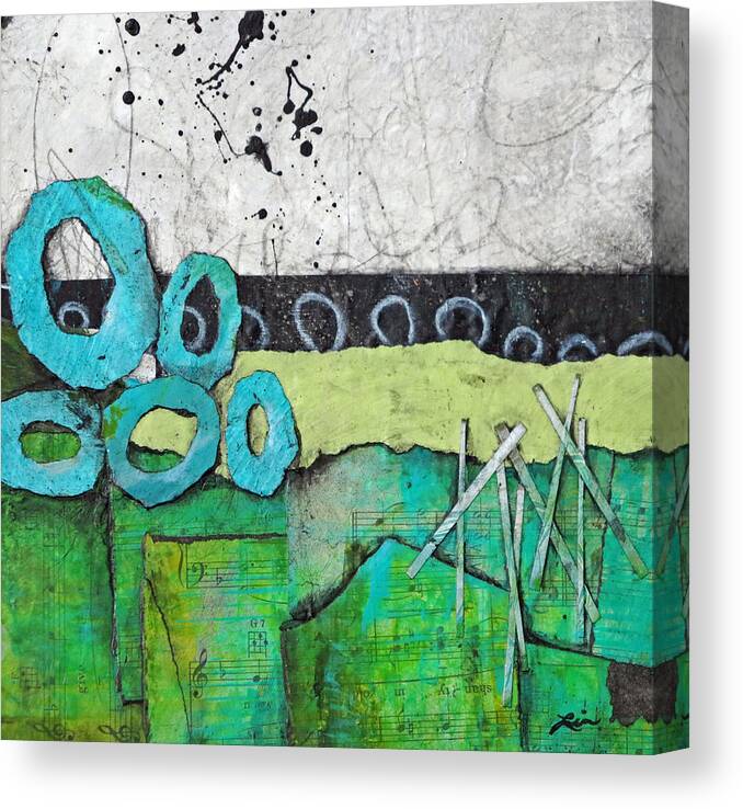 Collage Canvas Print featuring the mixed media Giving by Laura Lein-Svencner