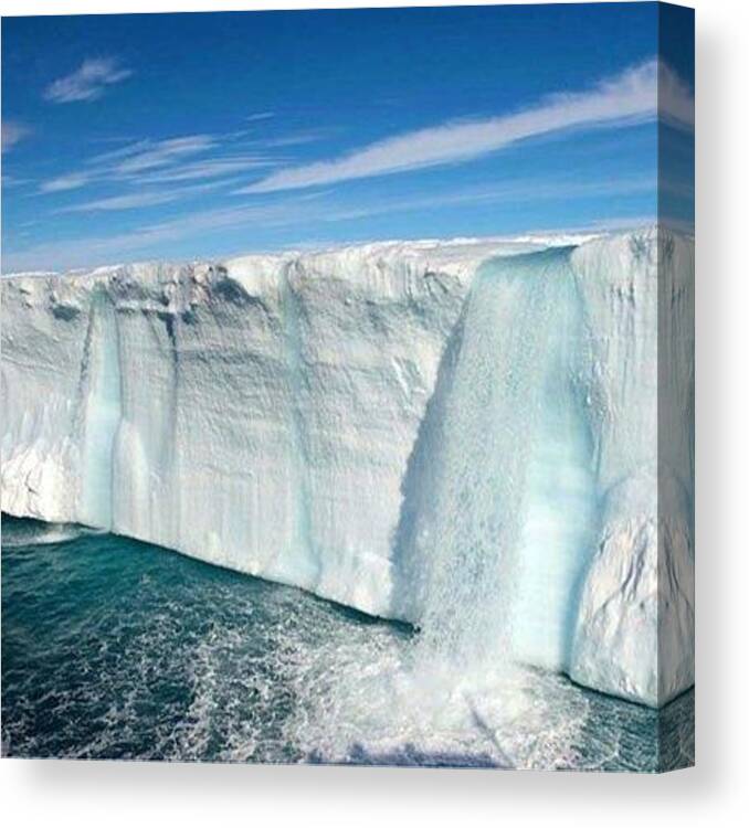 Glacial Canvas Print featuring the photograph Glacial Waterfalls by Andy Bucaille