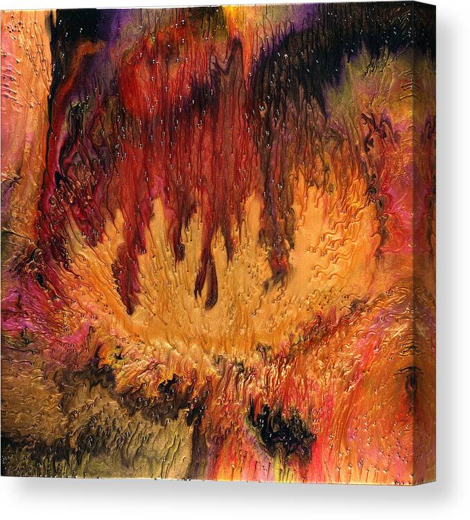 Abstract Canvas Print featuring the painting Glowing Caves by Paul Tokarski