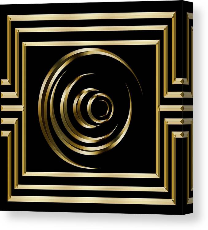 Gold Deco 2 Canvas Print featuring the digital art Gold Deco 2 by Chuck Staley