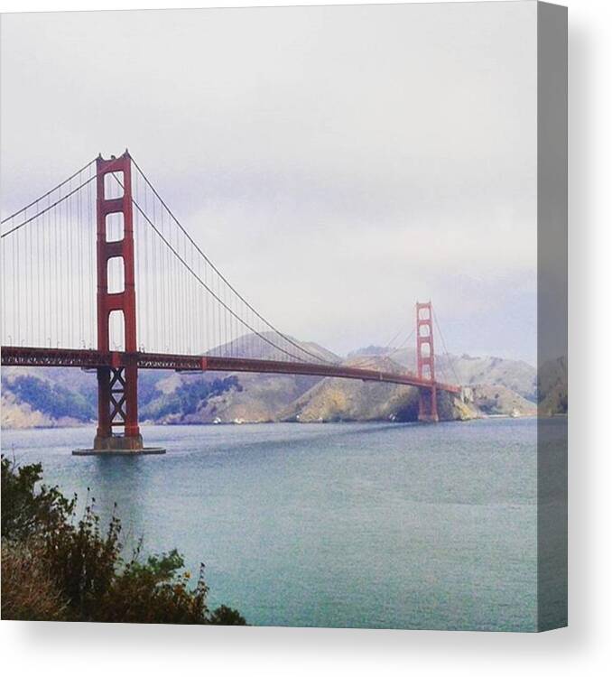 Sanfrancisco Canvas Print featuring the photograph Golden Gate #sanfrancisco by Anna Beasley