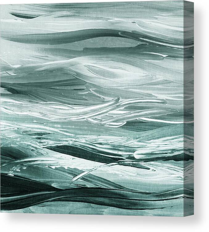 Gray Canvas Print featuring the painting Gorgeous Grays Abstract Interior Decor V by Irina Sztukowski