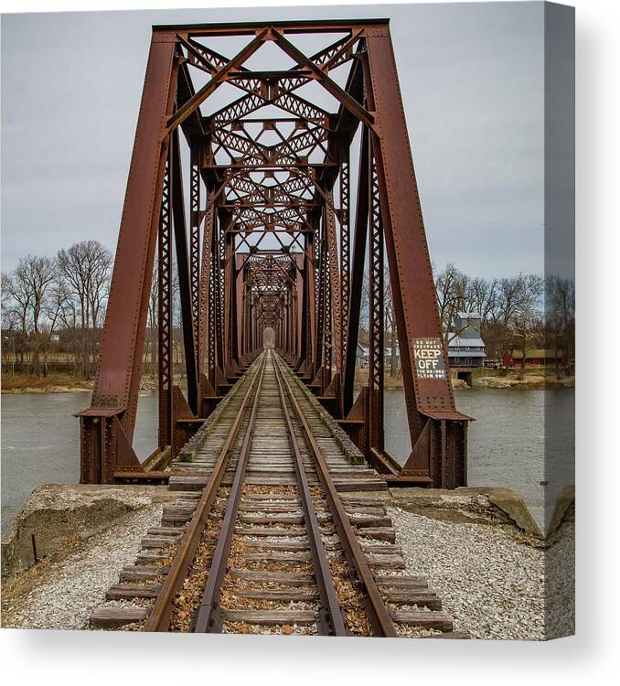 Train Canvas Print featuring the photograph Grand Rapids Trestle by Kevin Craft