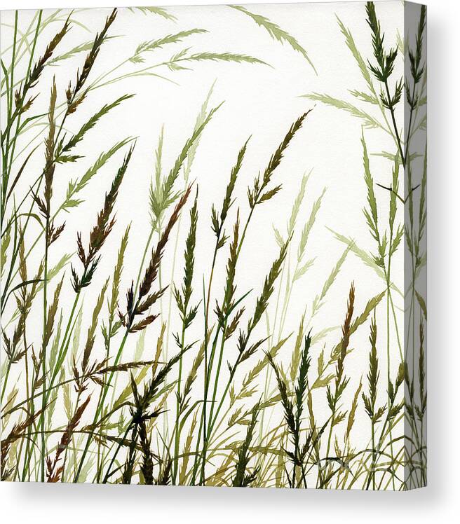 Design Canvas Print featuring the painting Grass Design by James Williamson
