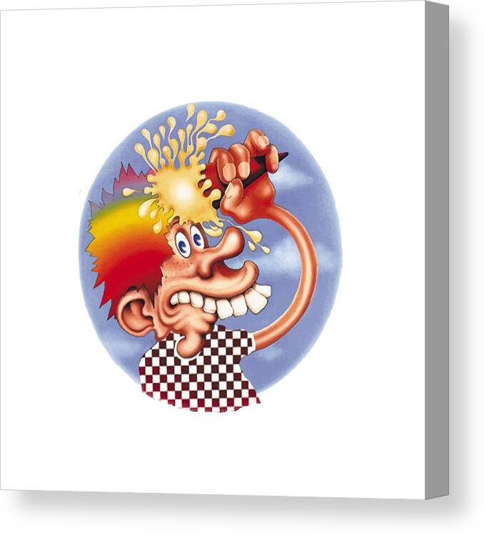 Steal Your Face Canvas Print featuring the digital art Grateful Dead Europe 72' by Gd