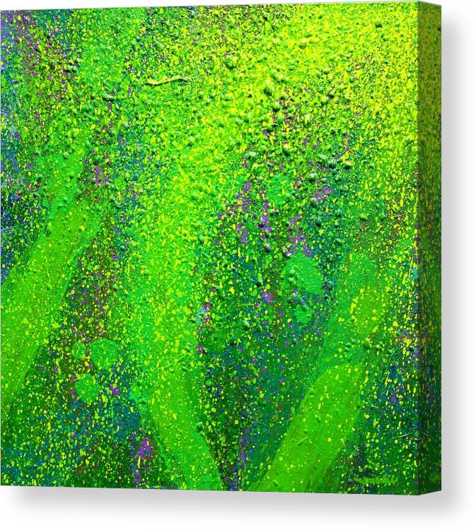 Abstract Canvas Print featuring the painting Green Everywhere by John Nolan