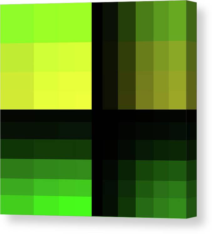 Green Canvas Print featuring the digital art Green Jungle by Diq