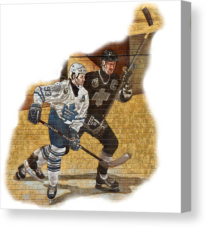 Wayne Gretzky Canvas Print featuring the photograph Gretzky and Gilmour by Andrew Fare