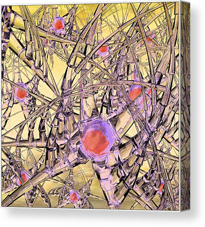 Neuron Canvas Print featuring the digital art Grobo Experiment 2 by Peter J Sucy