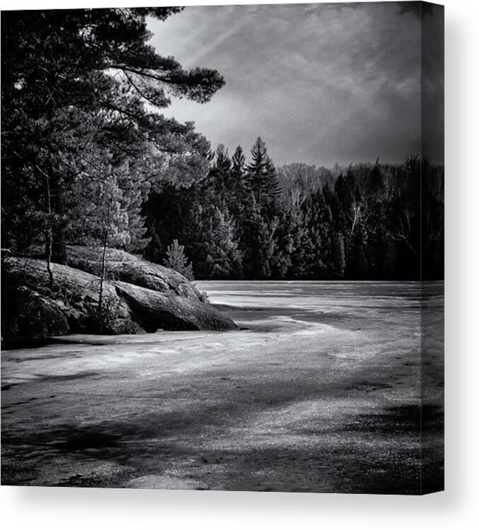 Canadaonline Canvas Print featuring the photograph Gullwing Lake. From An Early Spring by Brian Carson