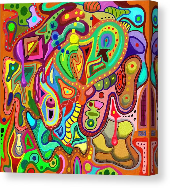 Abstract Canvas Print featuring the painting Gumstore by ThomasE Jensen
