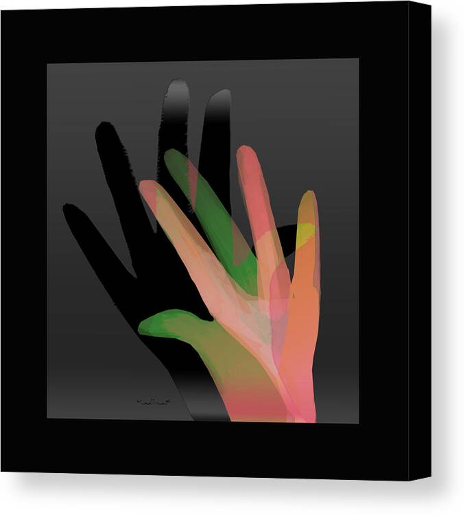 Friendship Canvas Print featuring the digital art Hands in Pair by Asok Mukhopadhyay