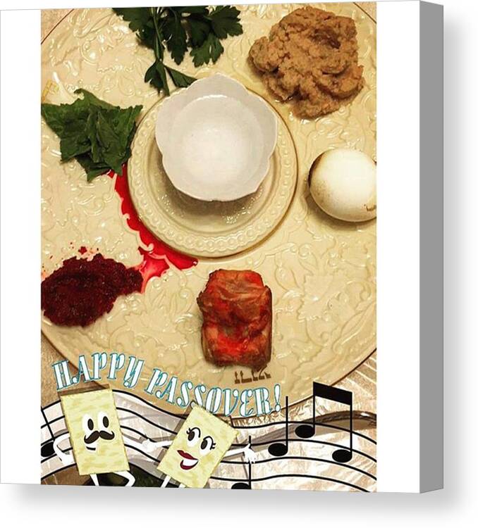 Sederplate Canvas Print featuring the photograph Happy #passover And #spring! #seder by Matthew Rappaport