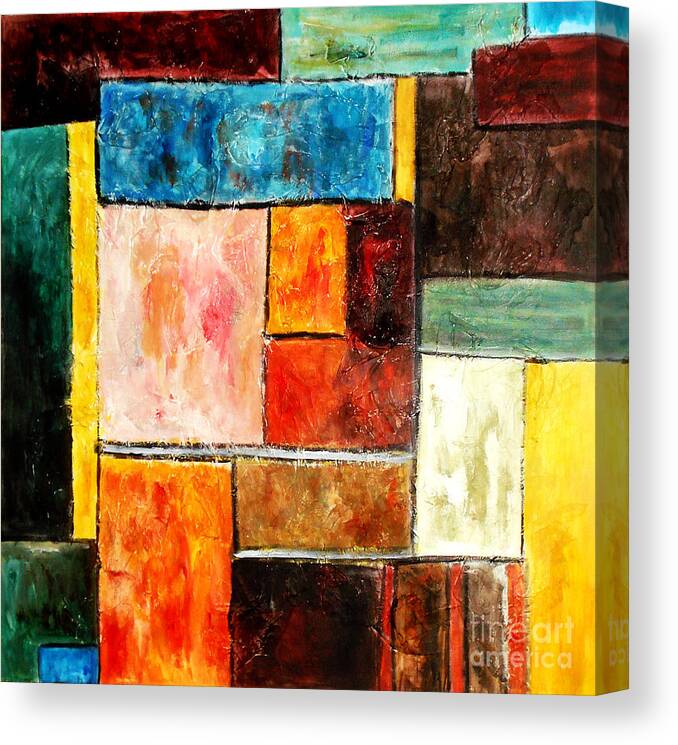 Acrylic Painting Canvas Print featuring the painting Harmony by Yael VanGruber