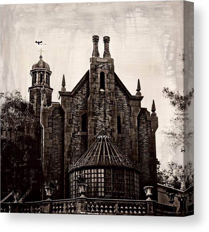 Haunted Mansion Canvas Print featuring the photograph Haunted Mansion by Dark Whimsy