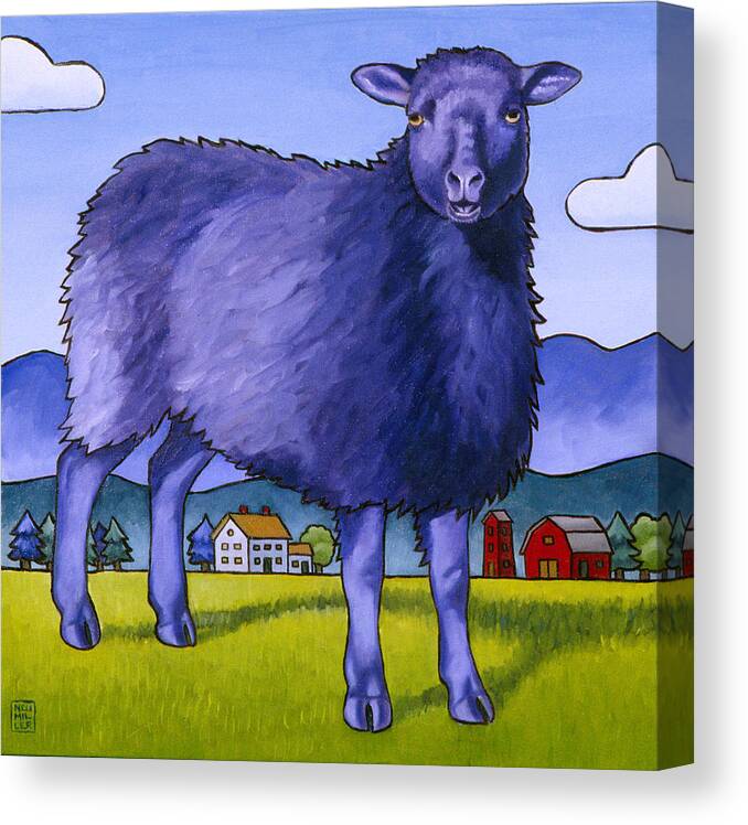 Sheep Canvas Print featuring the painting Have You Any Wool by Stacey Neumiller