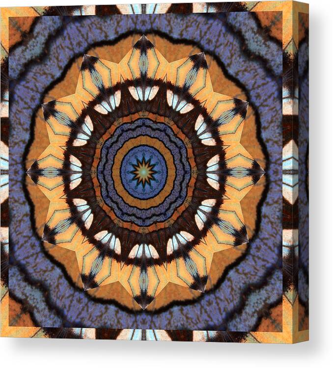 Yoga Art Canvas Print featuring the photograph Healing Mandala 16 by Bell And Todd