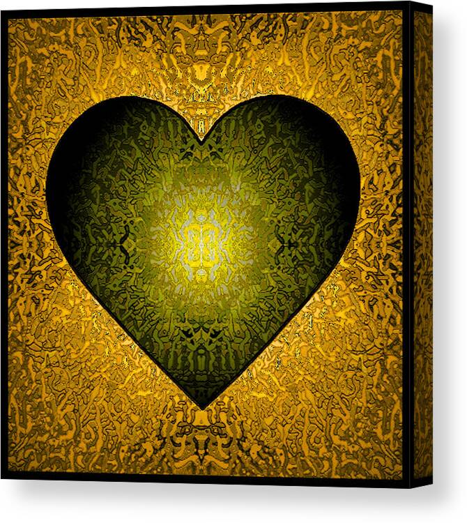  Canvas Print featuring the painting Heart of Gold by Steve Fields