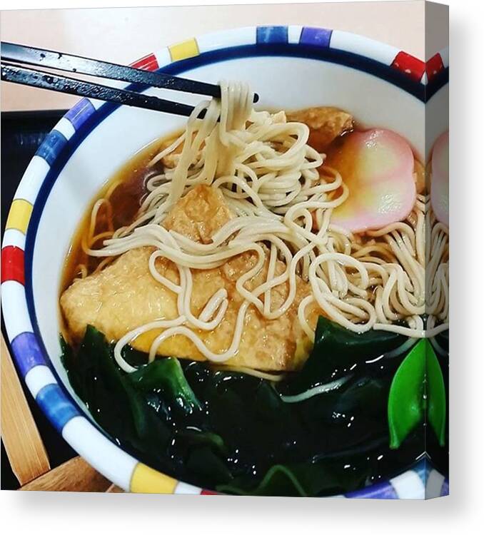 Japanesenoodle Canvas Print featuring the photograph Hearty Soba Noodle For Lunch Today.
so by Lady Pumpkin