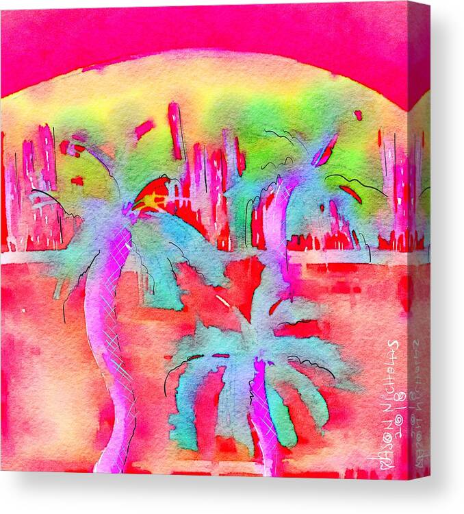 Beach Canvas Print featuring the digital art Heatwave by Jason Nicholas