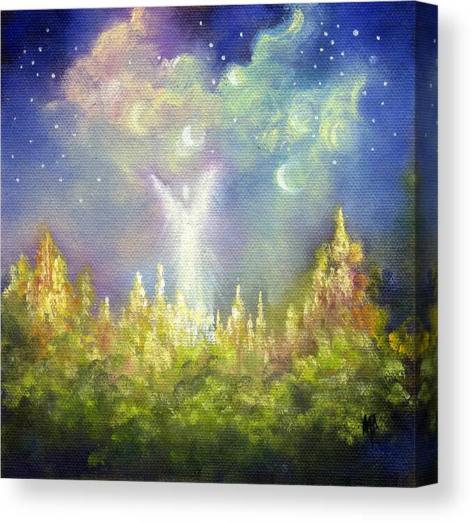 Angel Canvas Print featuring the painting Heaven's Little Angel by Marina Petro