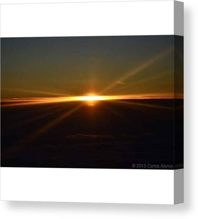 Rays Canvas Print featuring the photograph Here Comes The Sun...flying Over Madrid by Carlos Alkmin