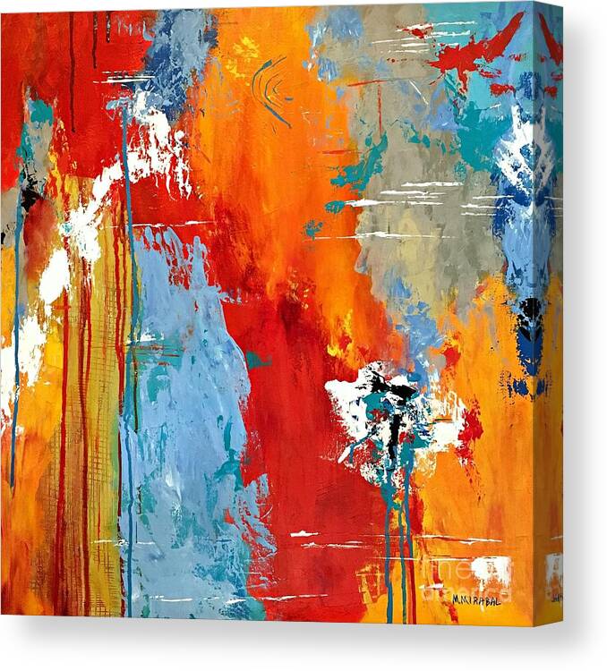 Abstract Art Canvas Print featuring the painting High Spirits by Mary Mirabal