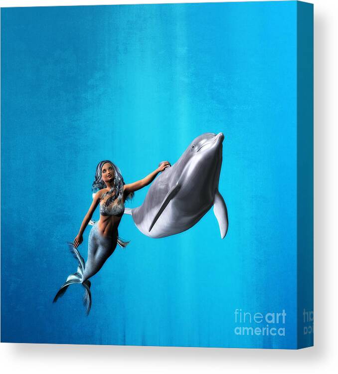 Hitching A Ride Canvas Print featuring the painting Hitching A Ride by Two Hivelys