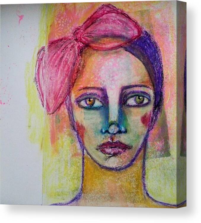Art Canvas Print featuring the photograph Hmm, Who's In For Some Oil Pastels by Cristina Parus
