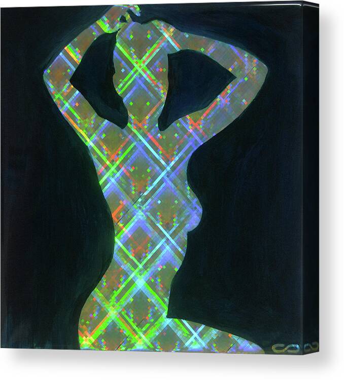 Female Figure Canvas Print featuring the painting Holoform by Christian Orozco