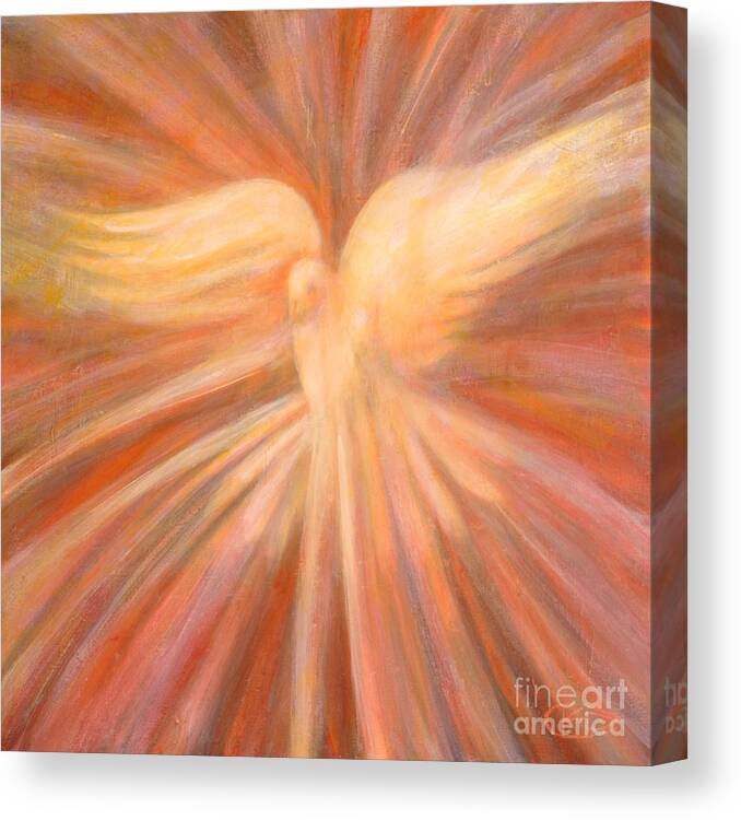 Holy Spirit Canvas Print featuring the painting Holy Spirit Appearing As A Dove by Kip Decker