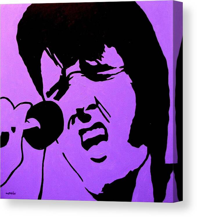Acrylic Canvas Print featuring the painting Homage To Elvis by John Nolan