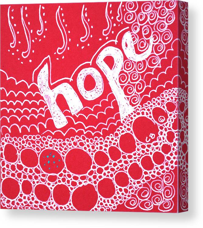 Hope Canvas Print featuring the drawing Hope Always by Carole Brecht