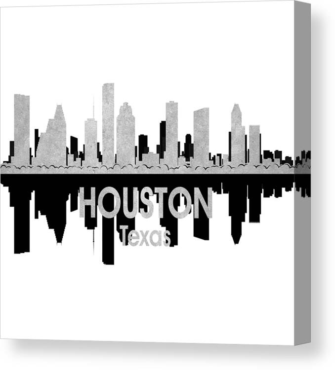 Houston Canvas Print featuring the mixed media Houston TX 4 Squared by Angelina Tamez