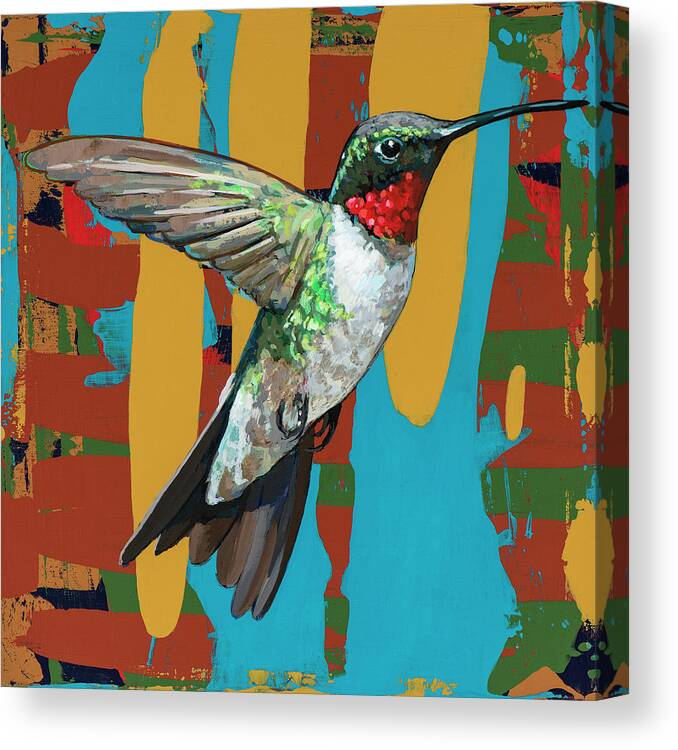 Hummingbird Canvas Print featuring the painting Hummingbird #10 by David Palmer
