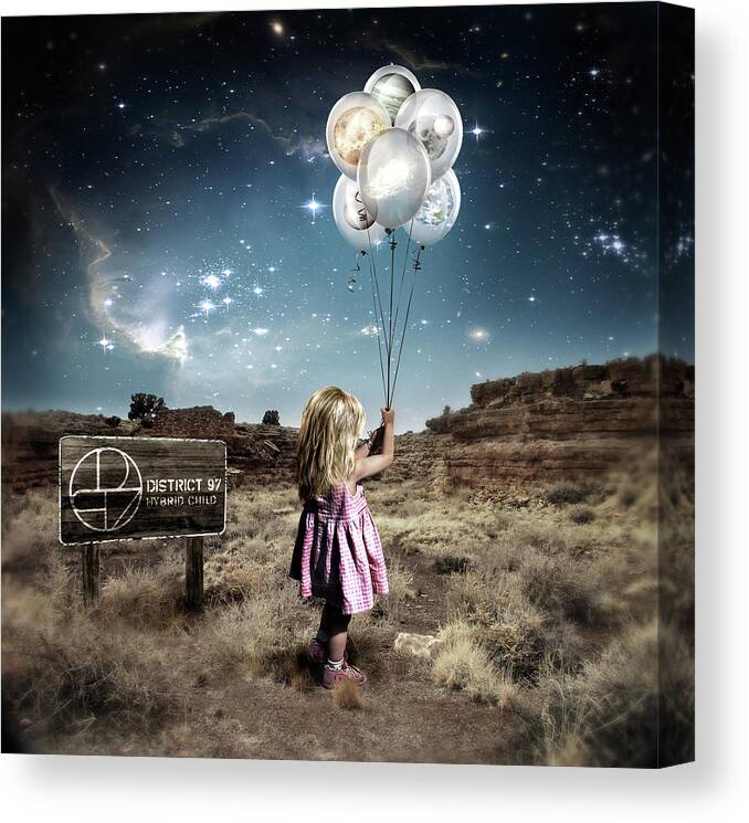  Canvas Print featuring the digital art Hybrid Child by District 97