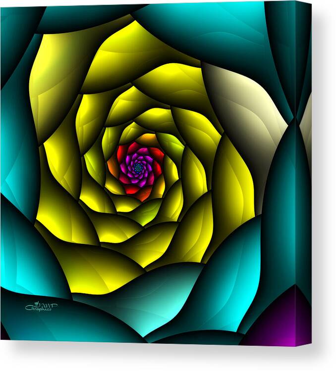 Fractal Canvas Print featuring the digital art Hypnosis by Jutta Maria Pusl