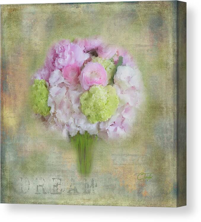 Floral Art Canvas Print featuring the painting I Dream of Bouquets by Colleen Taylor