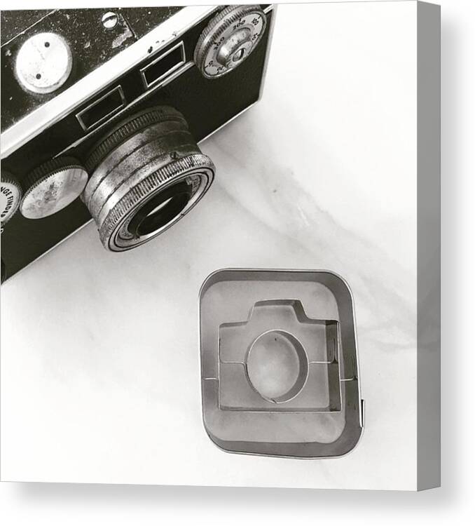 Summer Canvas Print featuring the photograph Camera Cookie Cutter by Nancy Ingersoll