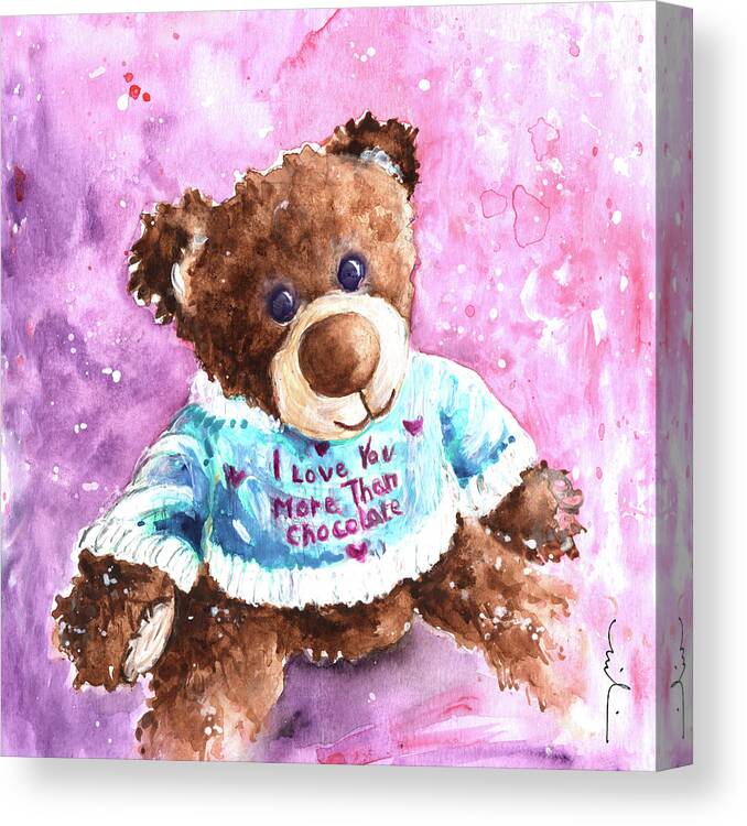 Truffle Mcfurry Canvas Print featuring the painting I Love You More Than Chocolate by Miki De Goodaboom