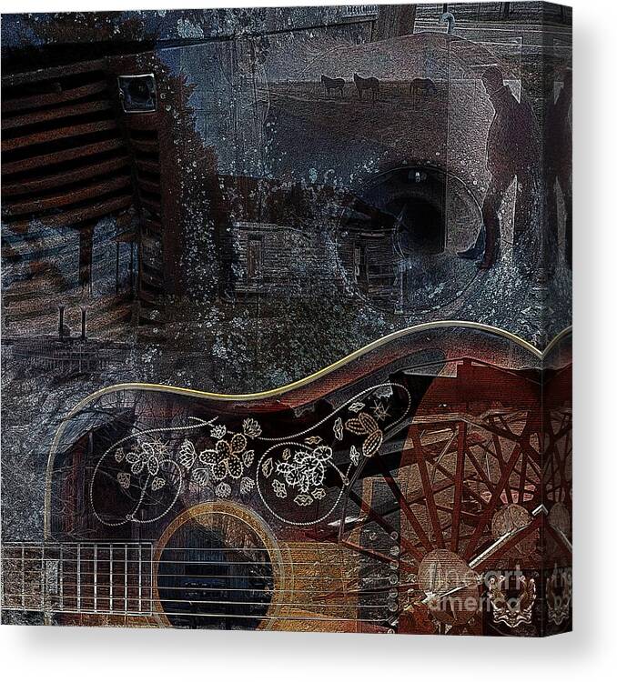 Gibson Guitar Canvas Print featuring the photograph If This Old 67 Gibson Could Talk by Dale Crum